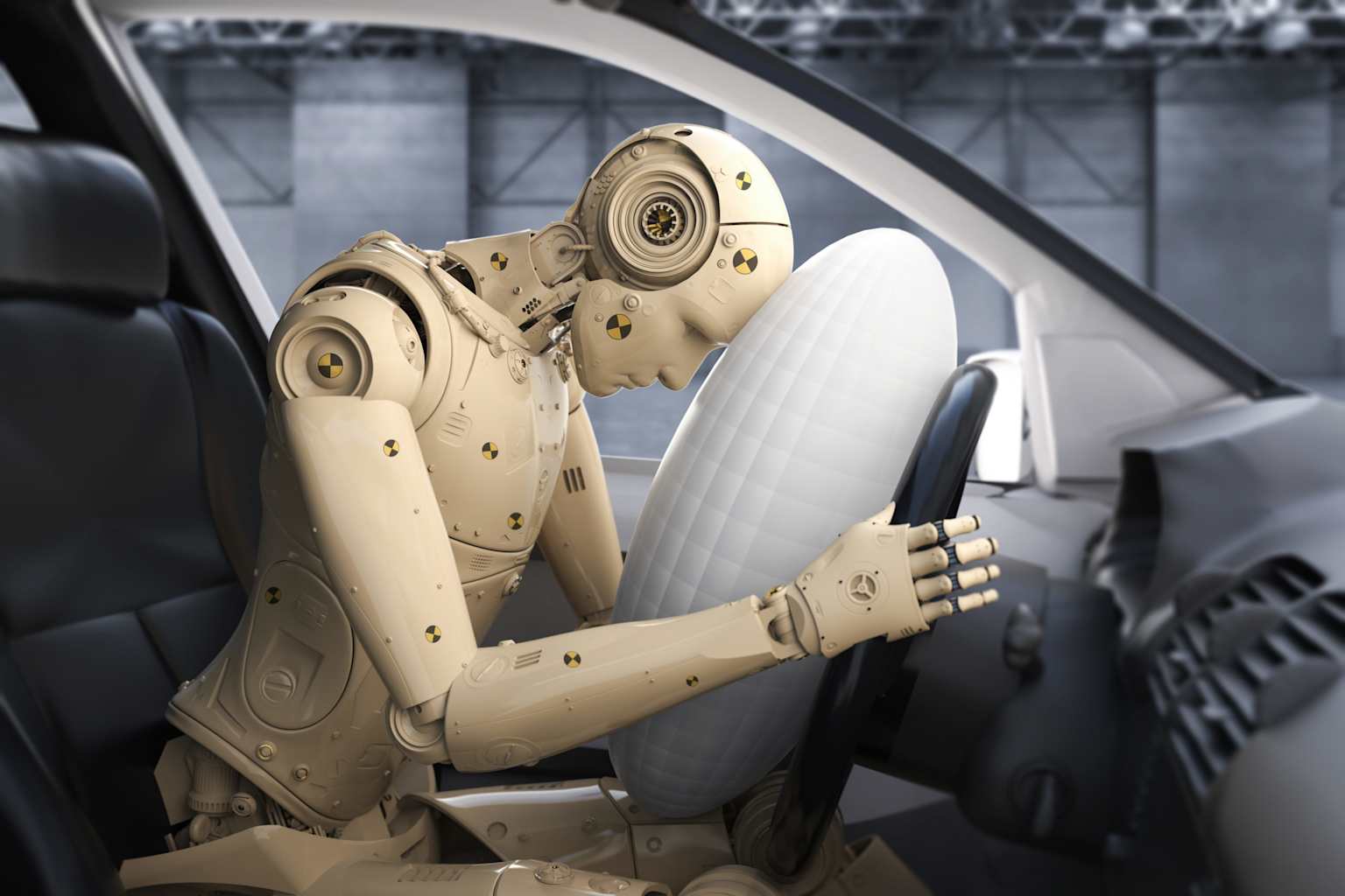 Crash test dummy injury mechanism